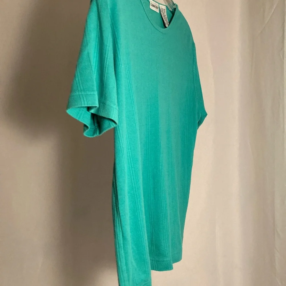 Cabin creek short sleeve small green blouse